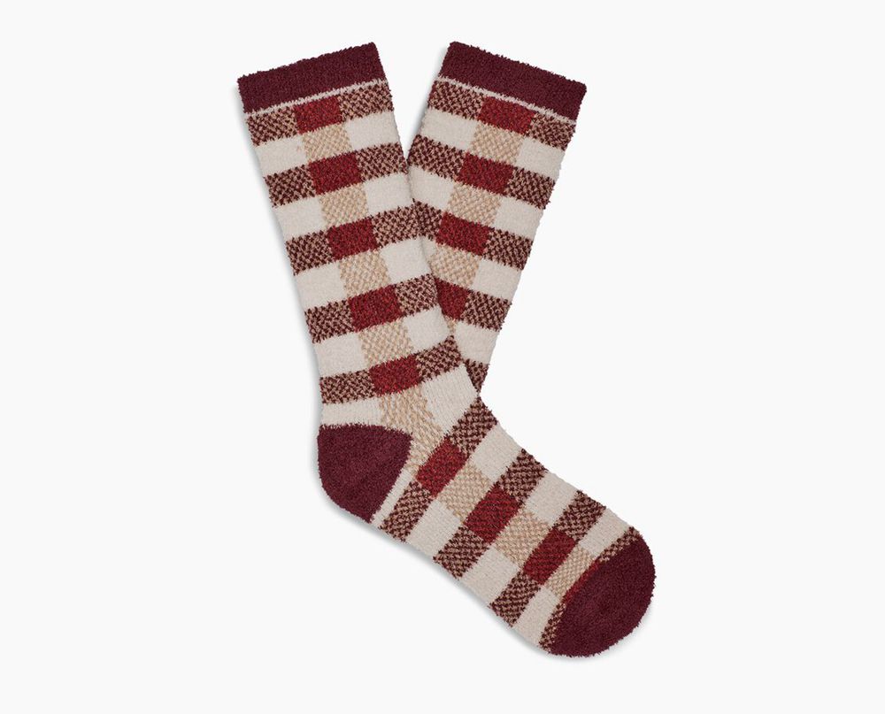 Ugg Malcolm Check Crew - Mens Socks - Multicolor - NZ (0189BEHXR)